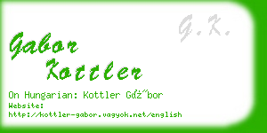 gabor kottler business card